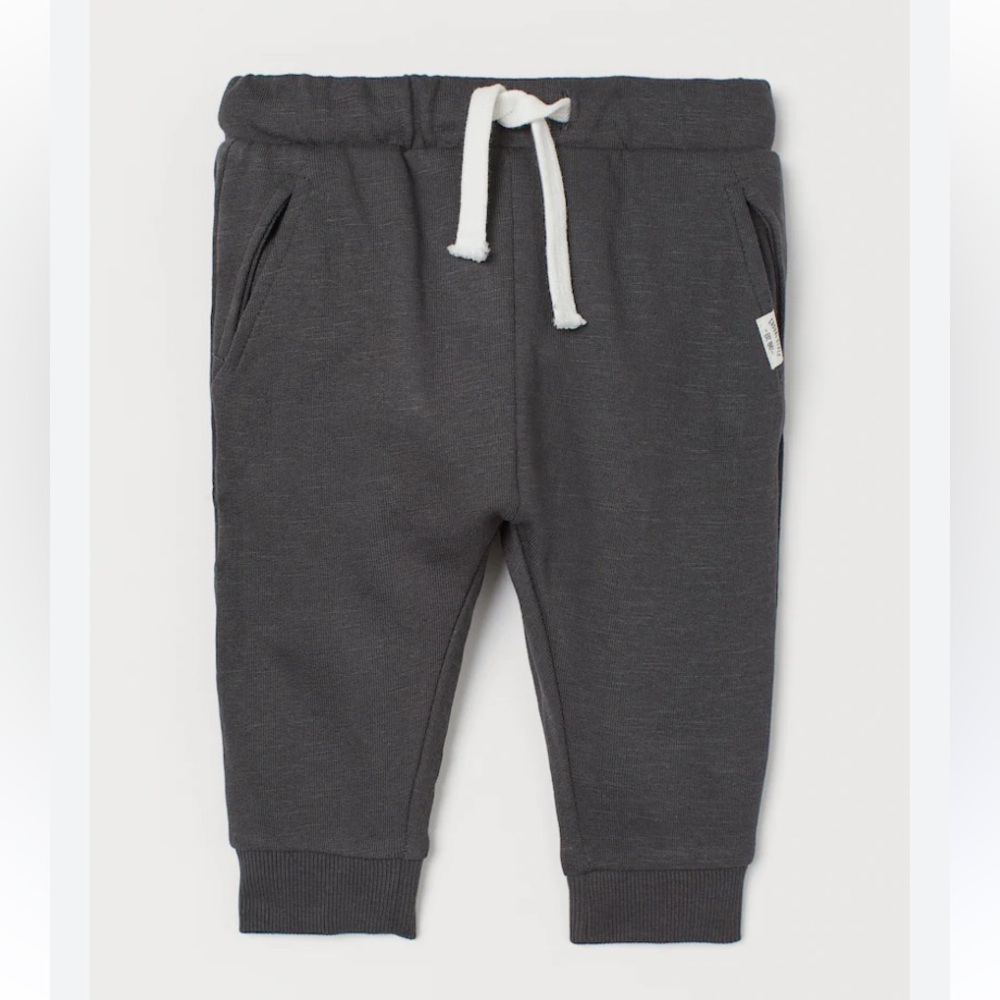 🍊5/$25 H&M Charcoal Kids Sweatpants with Functioning Drawstring size 9-12m